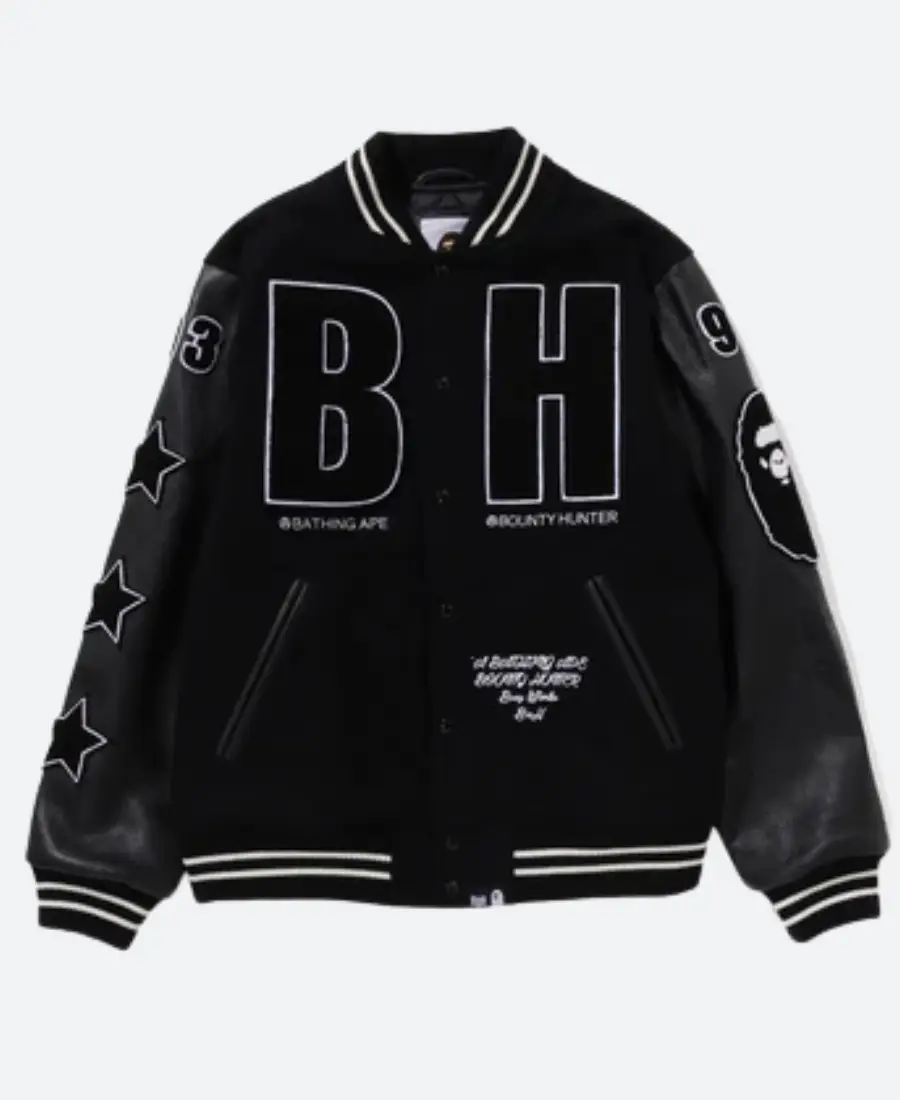 BAPE X Bounty Hunter Varsity Jacket