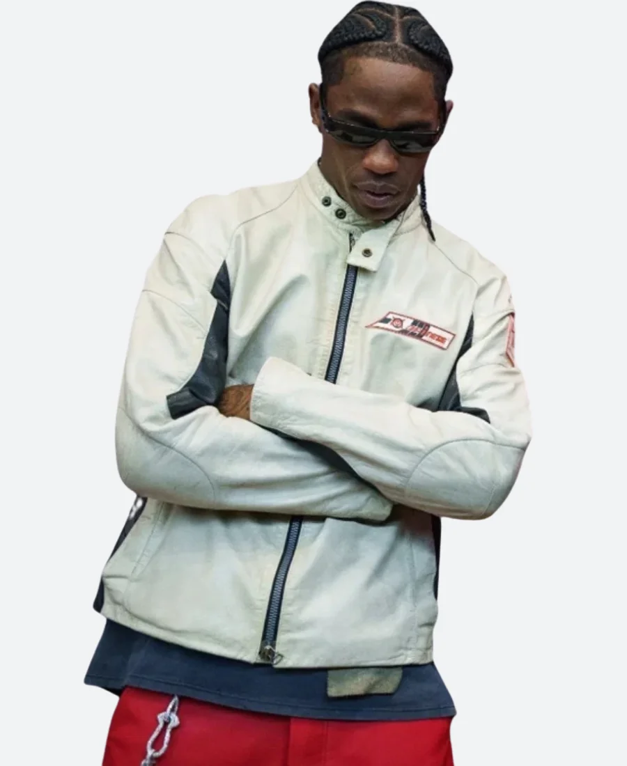 Barcelona Vs Real Madrid Travis Scott Leather Jacket - Image 3