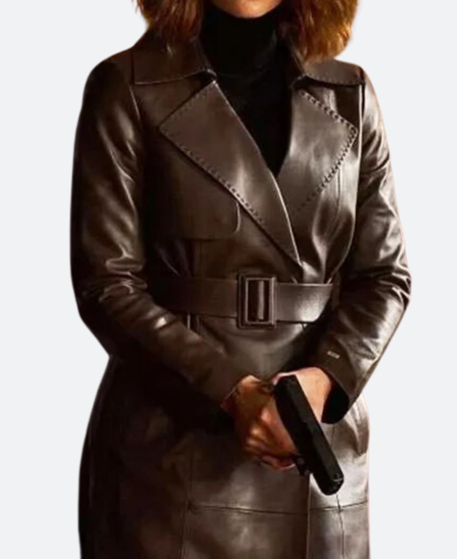 Canary Black Avery Graves Leather Coat