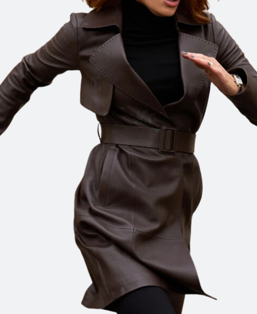 Canary Black Avery Graves Leather Coat - Image 2