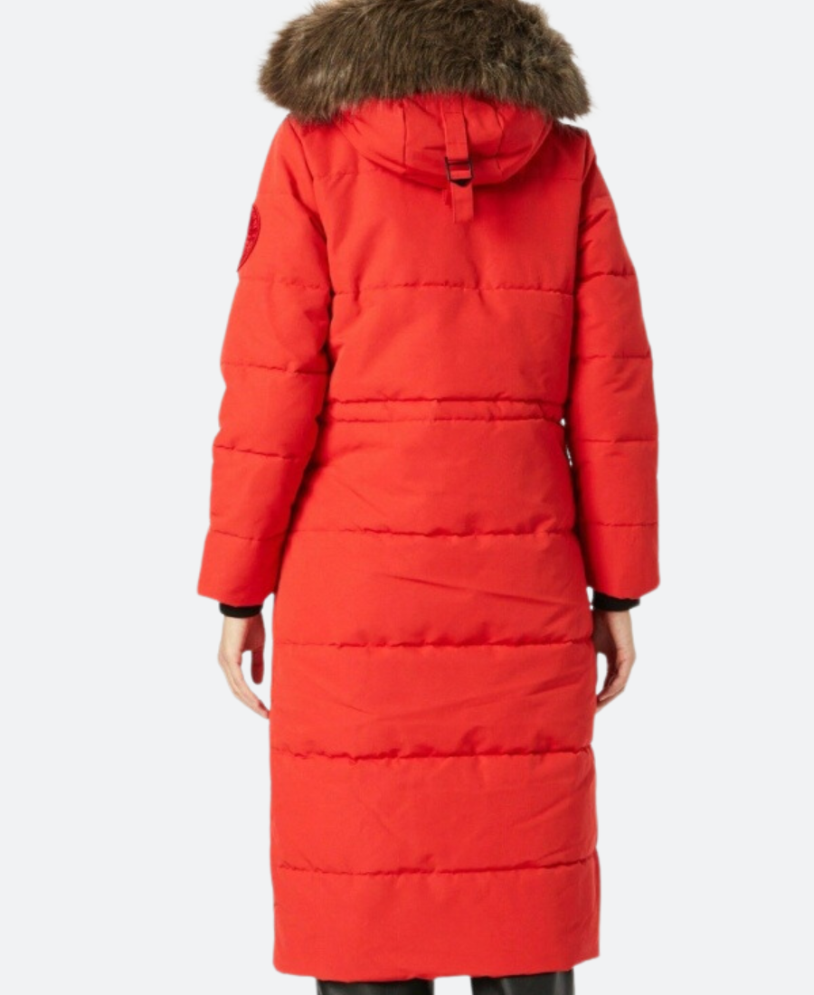 Carrie Preston Elsbeth S01 Red Parka Coat - Image 2