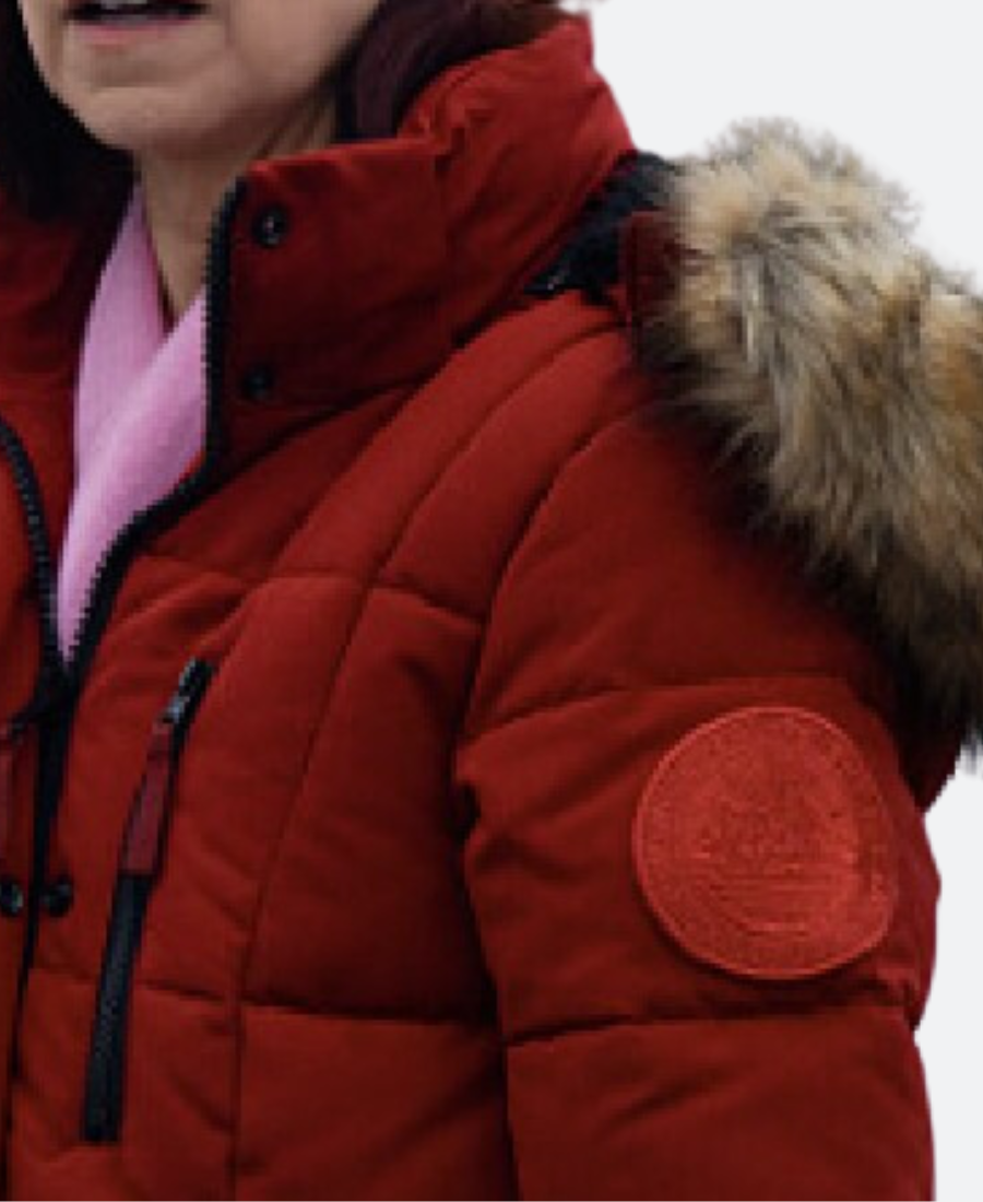 Carrie Preston Elsbeth S01 Red Parka Coat - Image 3