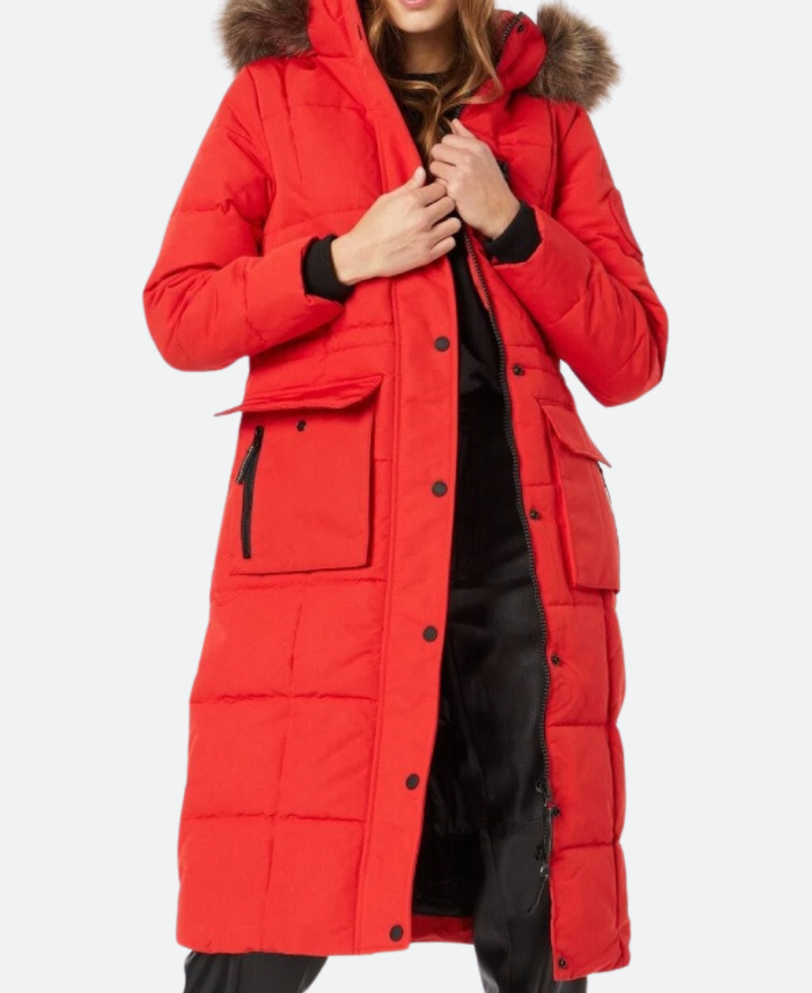Carrie Preston Elsbeth S01 Red Parka Coat