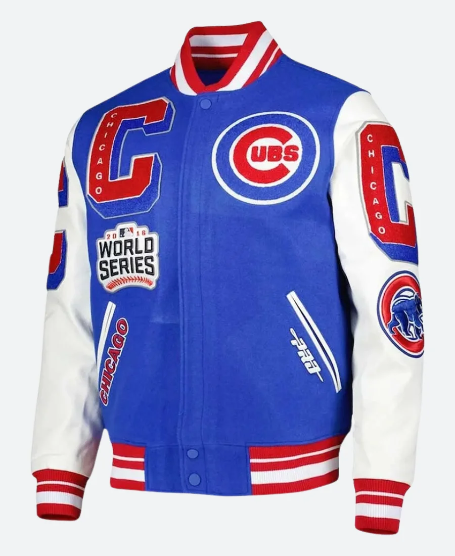 Chicago Cubs Mash Up Letterman Varsity Jacket