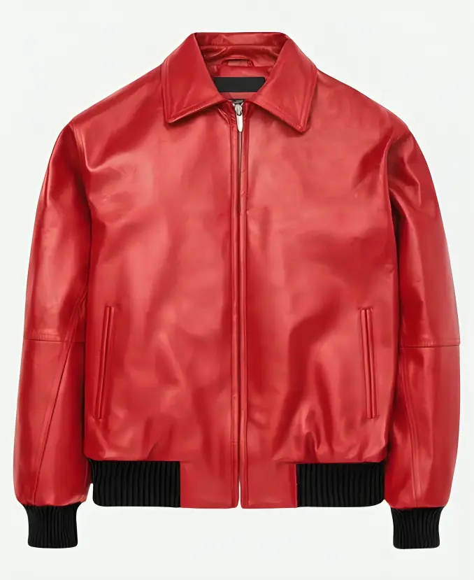 Drake Albanian Flag Leather Jacket - Image 2