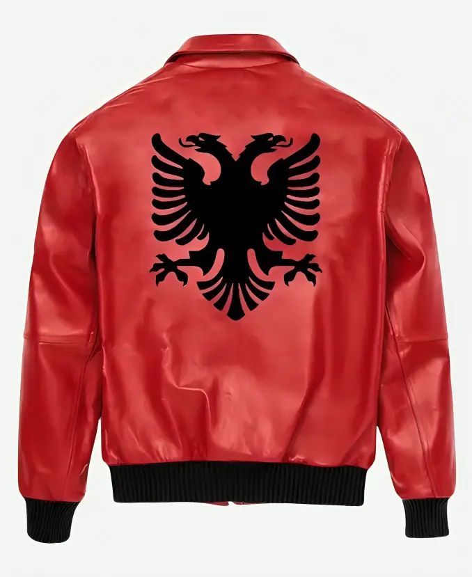 Drake Albanian Flag Leather Jacket