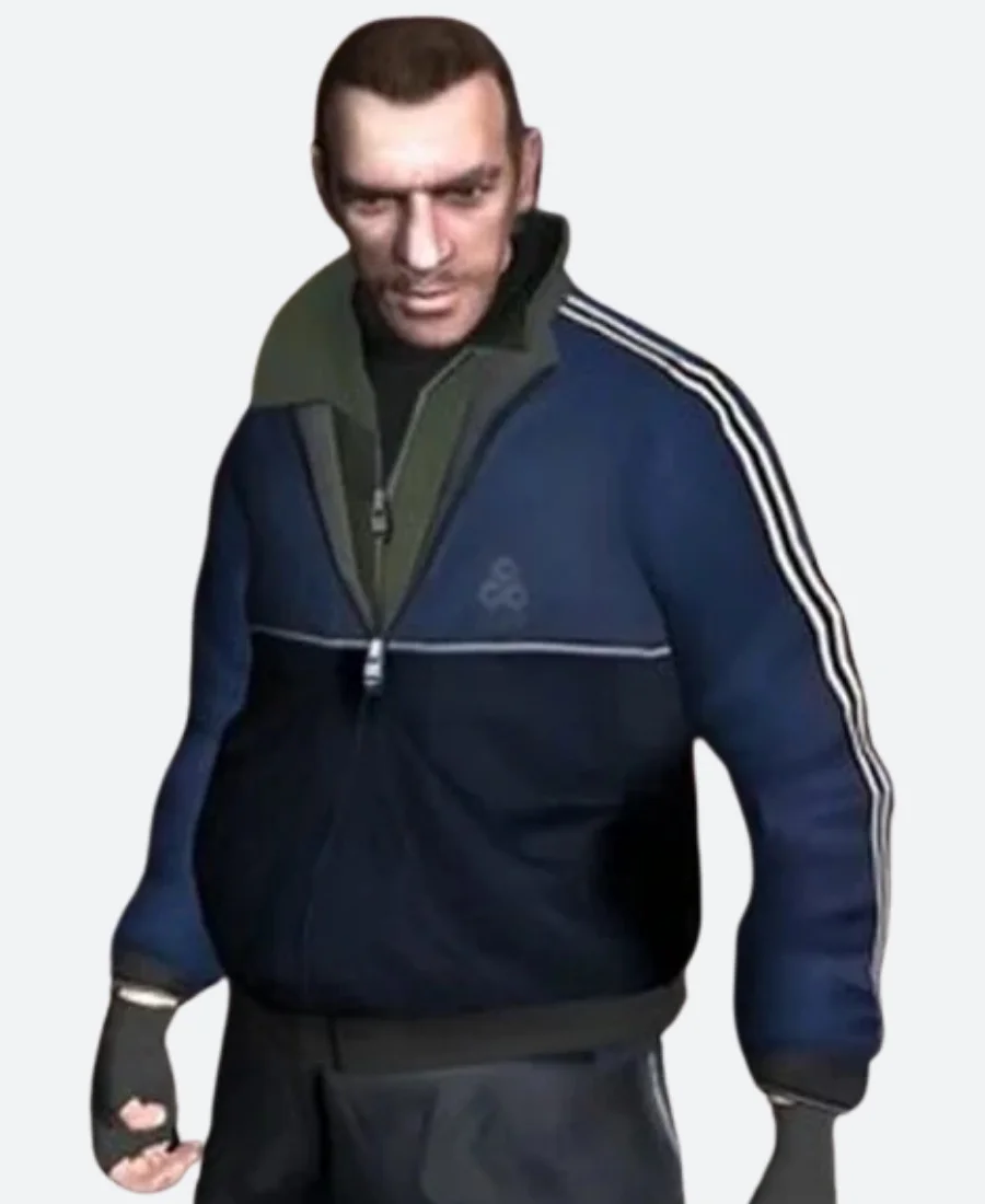 GTA IV Niko Bellic Blue Bomber Jacket - Image 3