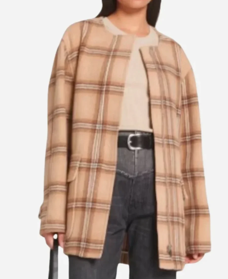 Happy Face 2025 Ivy Campbell Checked Coat