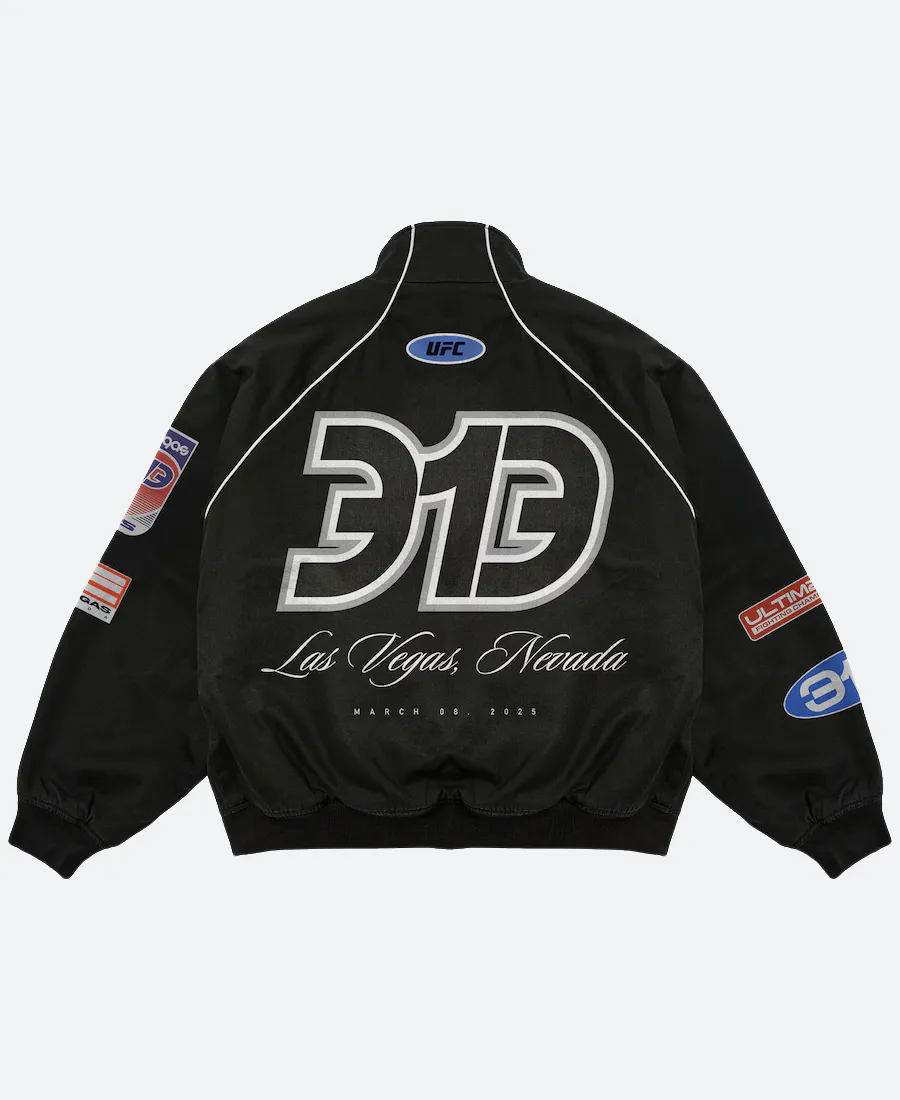 Men's UFC 313 Asphalt Black Jacket - Image 2