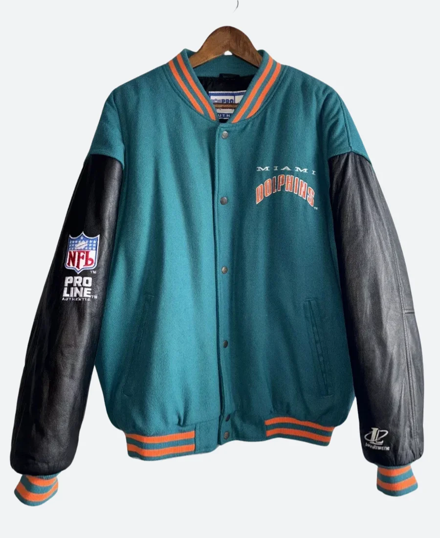 Miami Dolphins 90s Pro Letterman Varsity Jacket
