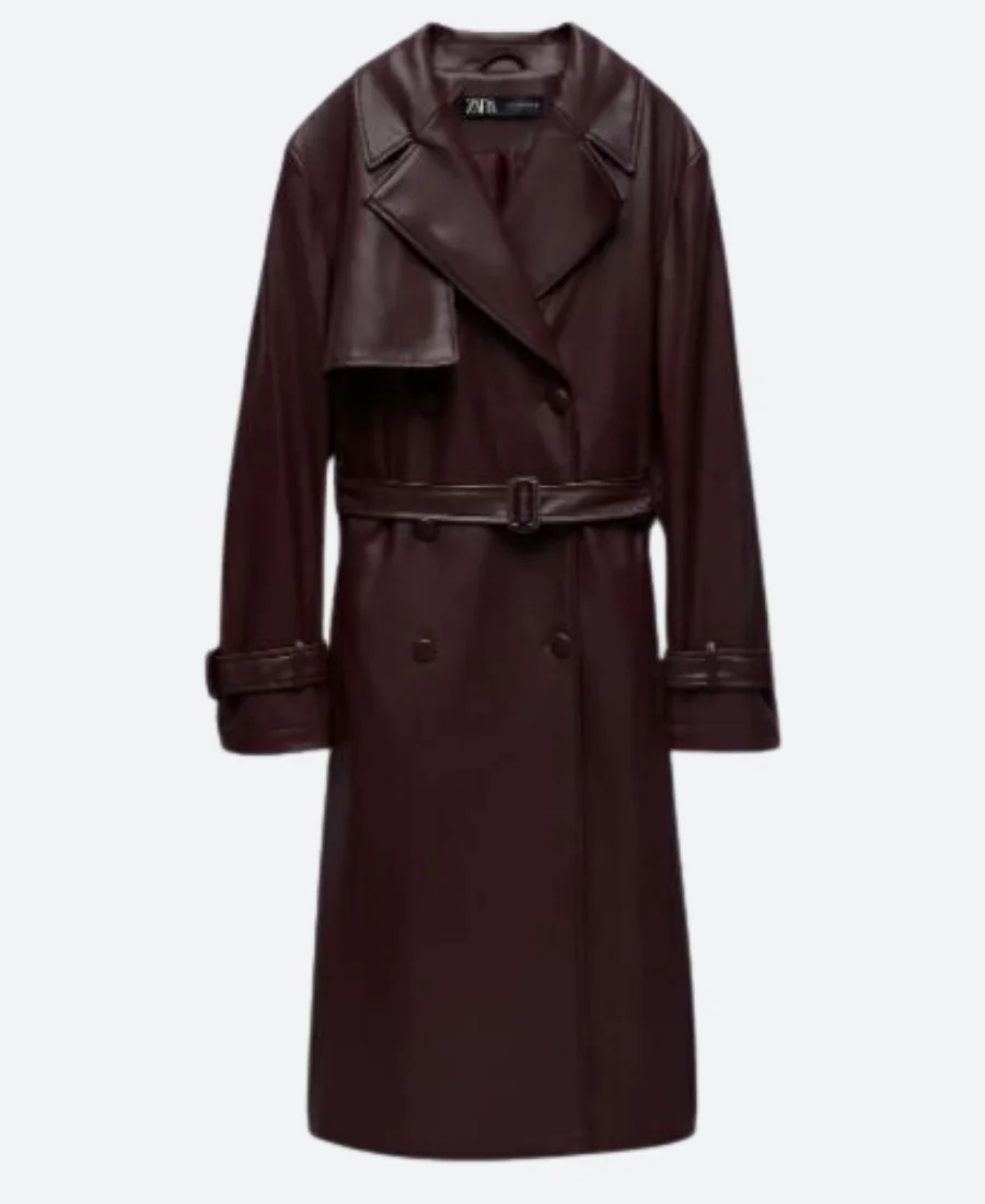 Only Murders in the Building S02 Mabel Mora Leather Coat