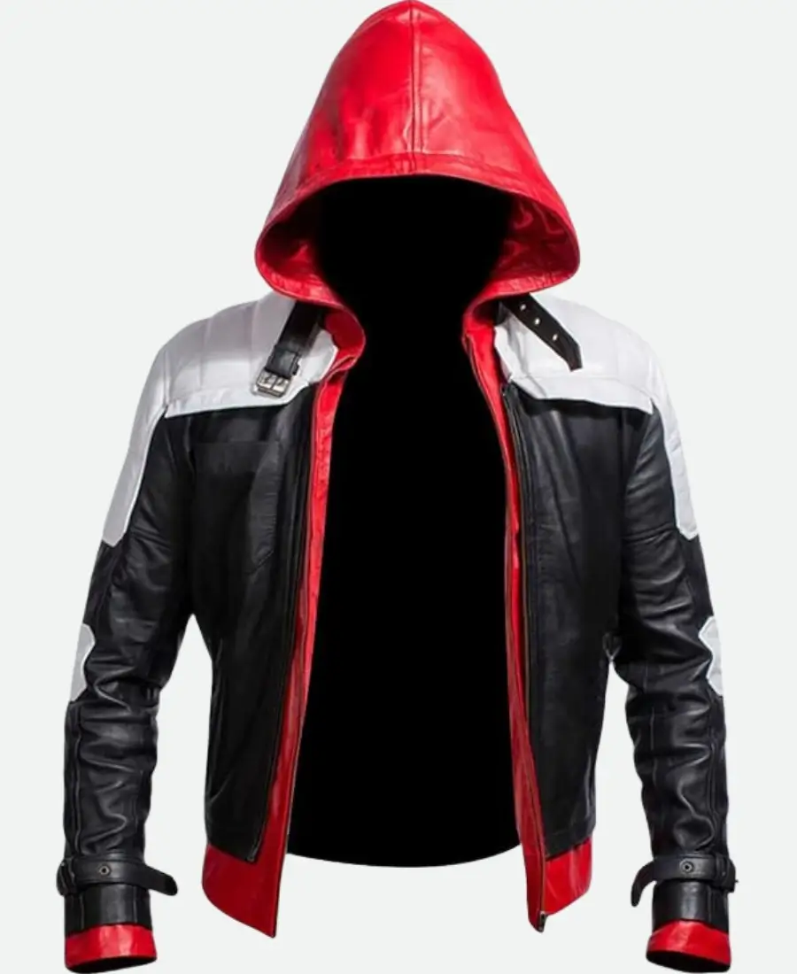 Arkham Knight Red Hood Leather Jacket