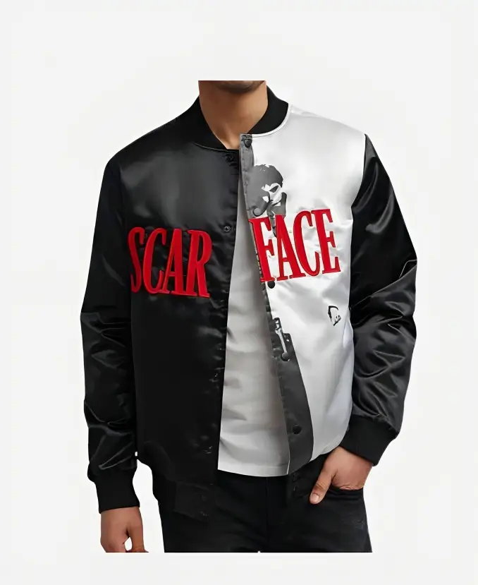 Scarface Black Satin Jacket - Image 3