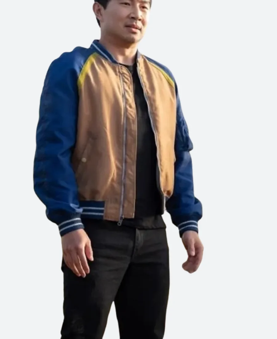 Simu Liu Shang Chi Blue & Brown Jacket - Image 3