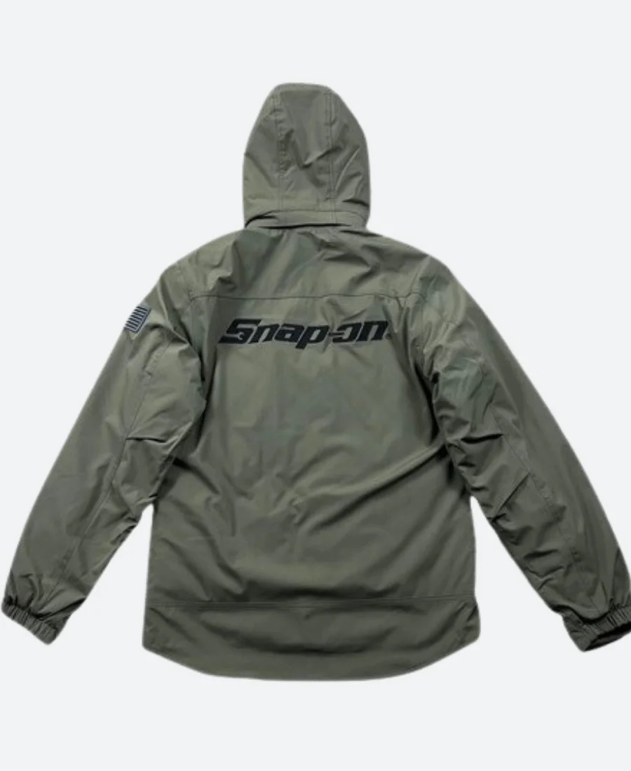 Snap On Zipper Hooded Jacket - Image 2