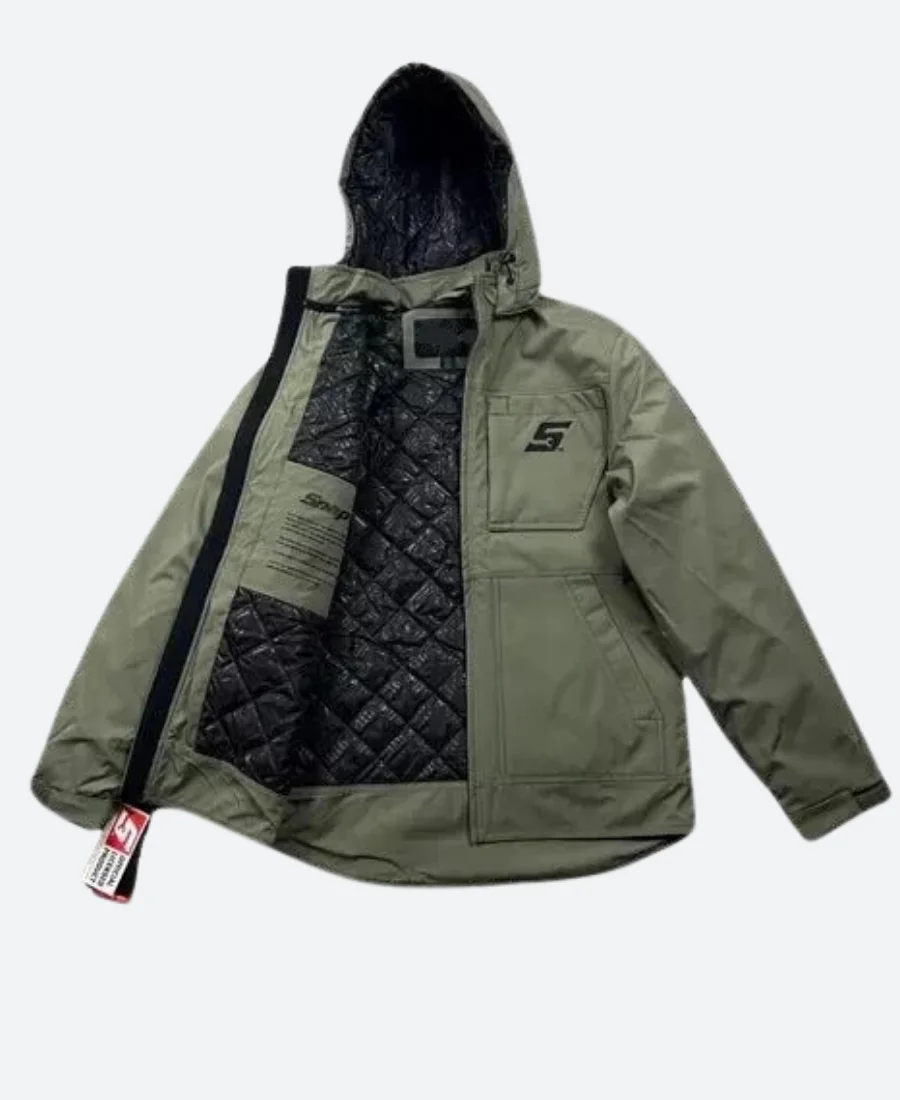 Snap On Zipper Hooded Jacket - Image 3