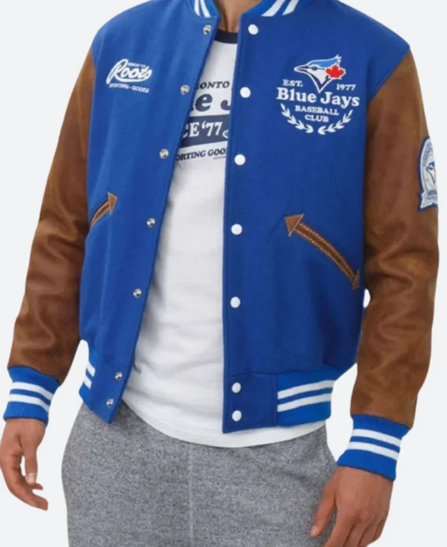 Toronto Blue Jays Letterman Varsity Jacket - Image 3