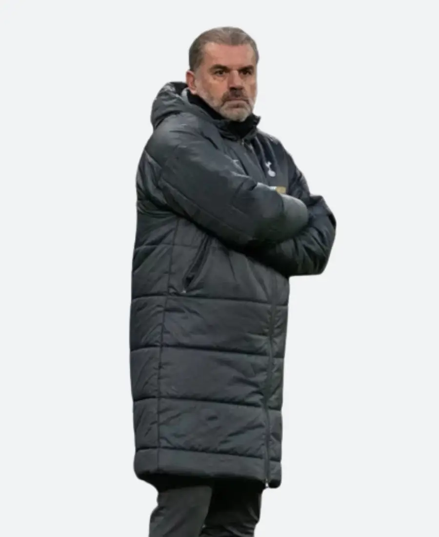 Tottenham VS Leicester City Ange Postecoglou Puffer Coat - Image 2