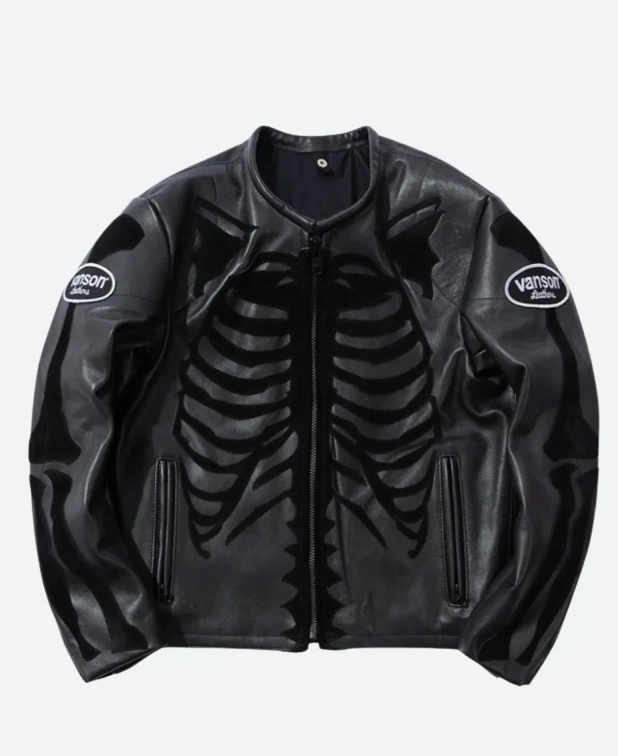 Vanson Bones Flat Track Leather Jacket