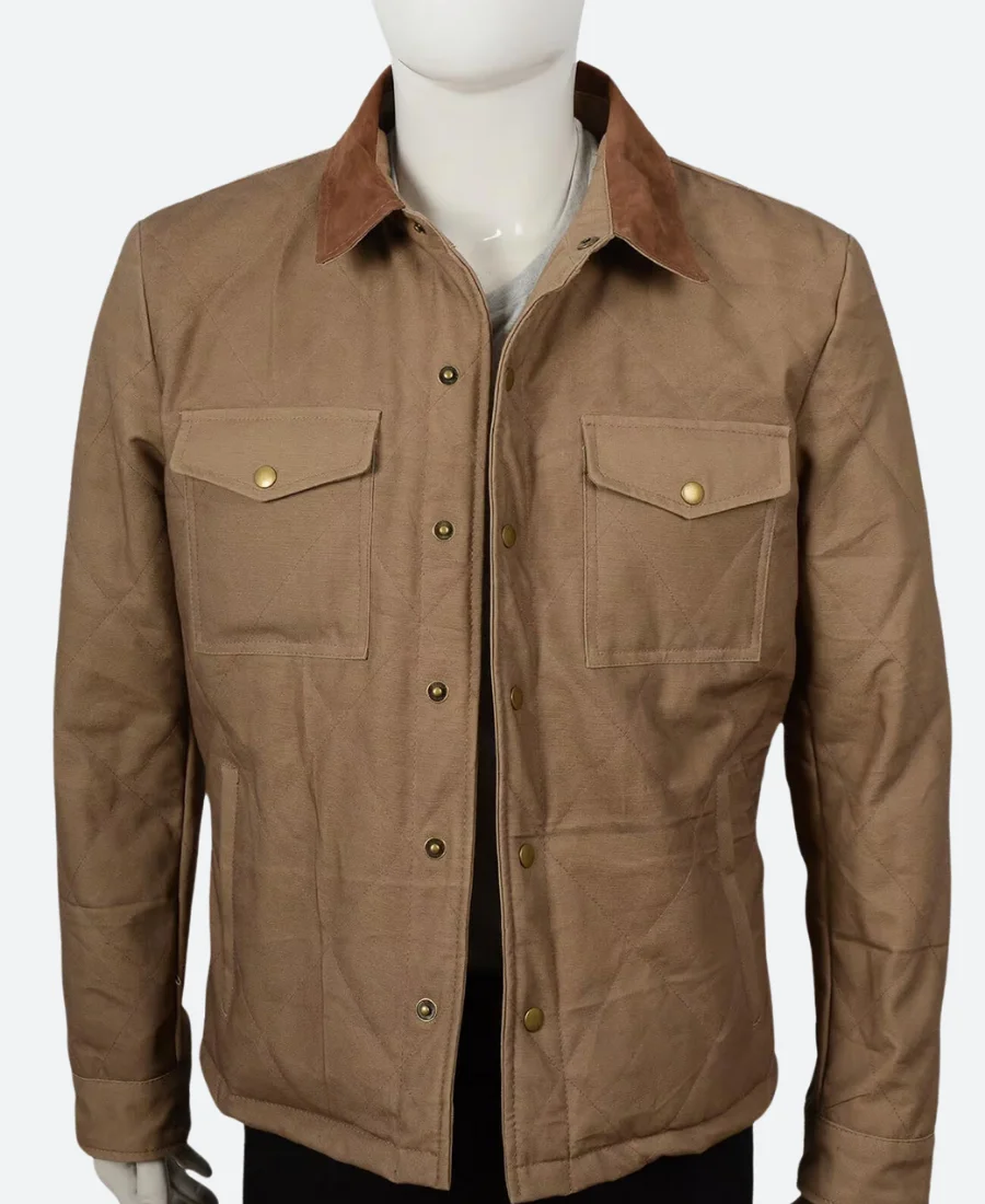 Yellowstone John Dutton Quilted Cotton Jacket - Image 5