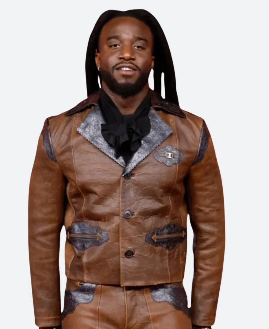 Academy Country Music Awards Shaboozey Leather Jacket