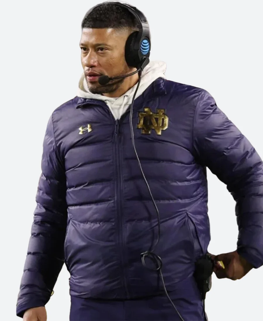 Marcus Freeman Notre Dame Puffer Jacket