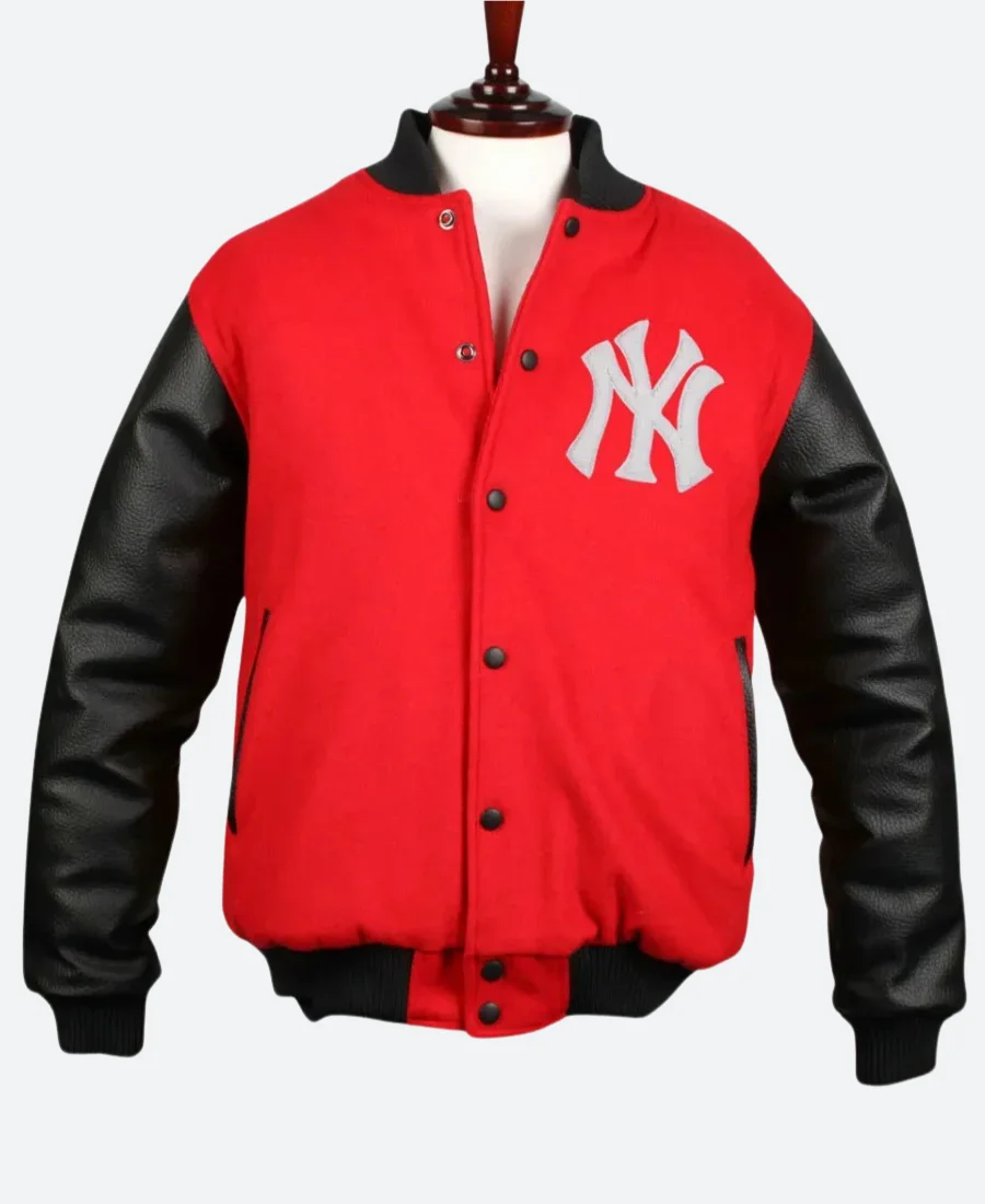 NY Yankee Letterman Varsity Jacket - Image 5