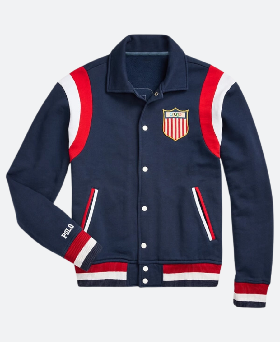 Olympic Team USA Blue Baseball Jacket