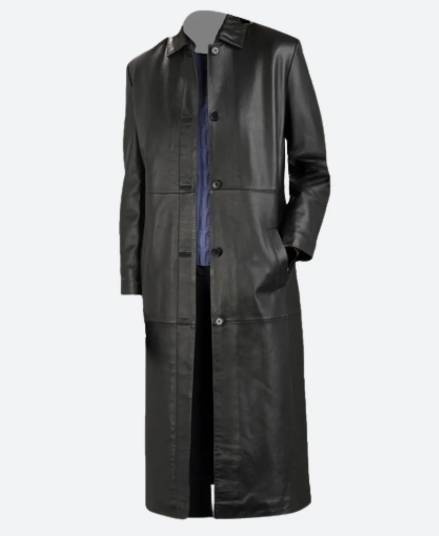 The Outrun 2024 Rona Leather Trench Coat